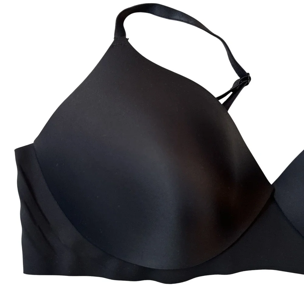 Eby Bra 38C Women's Black‎ Pain-Free T-Shirt Bra 3D Precision Bra Wireless